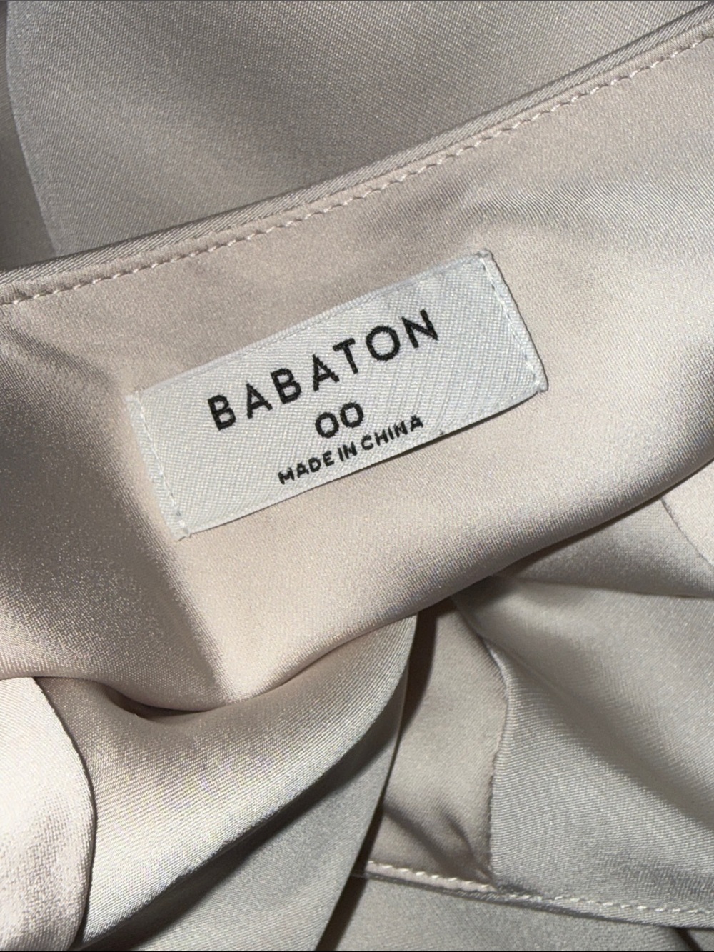 Aritzia Babaton “Audience” Ivory Satin Halter Cowl Mini Dress - Picture 3 of 6